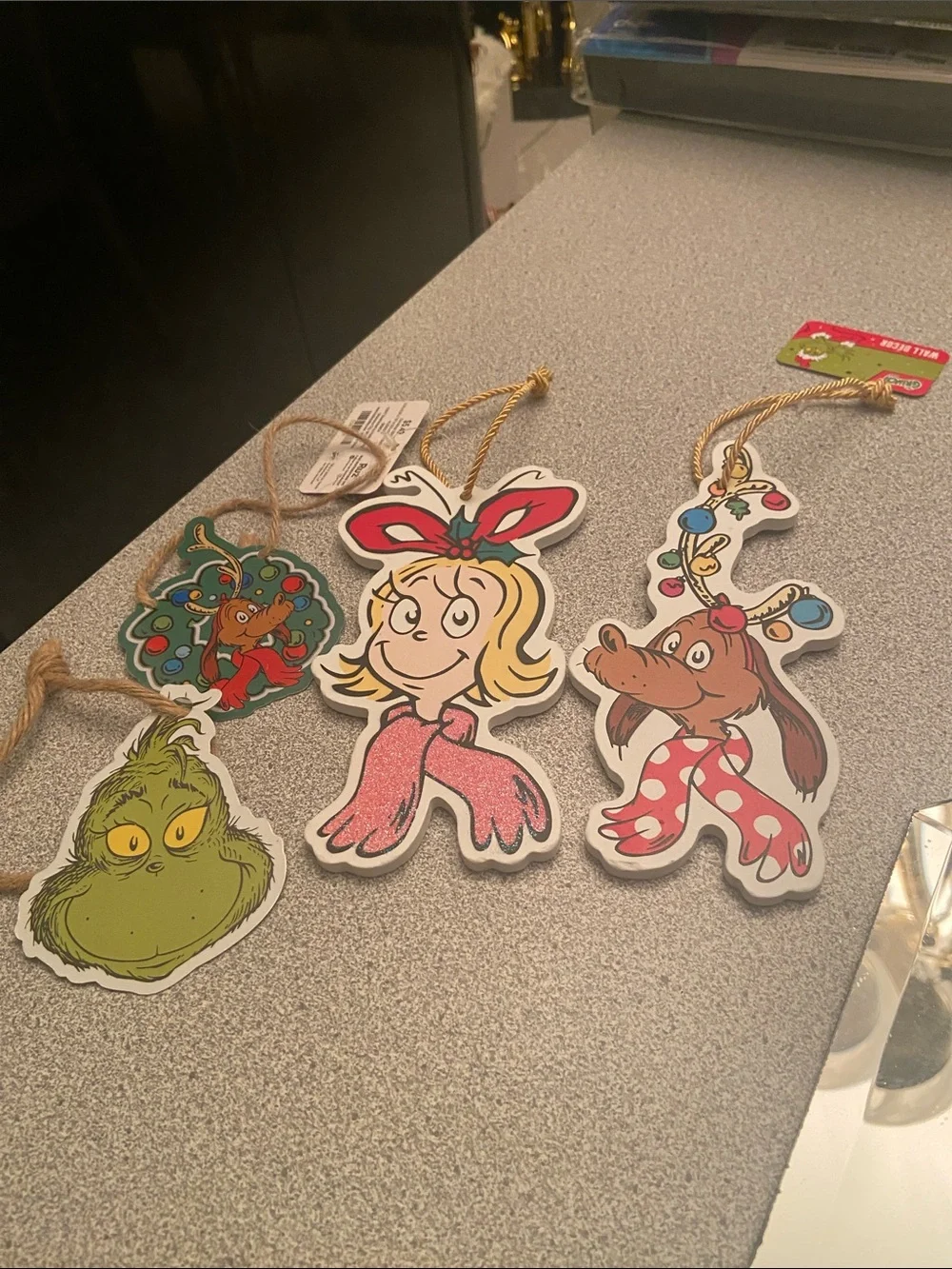 Dr. Seuss Holiday Character Ornaments - Pink, Green, Red & Blue